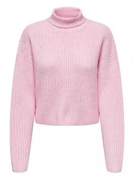 Пуловер ONLY Rollkragenpullover, розовый