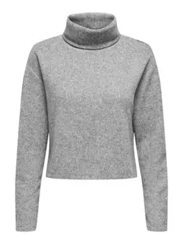 Пуловер ONLY Rollkragenpullover, серый