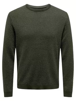 Пуловер ONLY & SONS, хаки