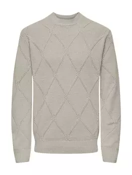 Пуловер Only&Sons Pullover 'Farid', бежевый