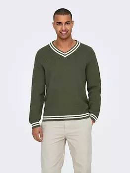 Пуловер ONLY & SONS Pullover, хаки