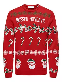 Пуловер ONLY & SONS Pullover, красный