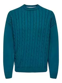 Пуловер ONLY & SONS Pullover, синий