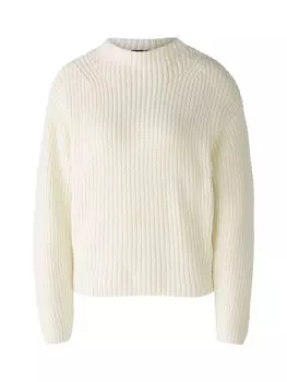 Пуловер Oui Baumwollmischung, цвет pristine