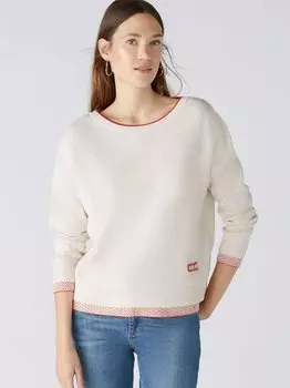 Пуловер Oui, белый