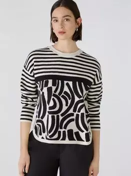 Пуловер Oui, черный