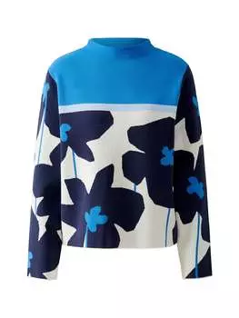 Пуловер Oui, цвет blue white