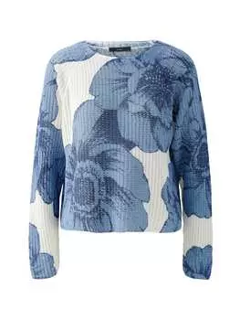 Пуловер Oui, цвет blue white