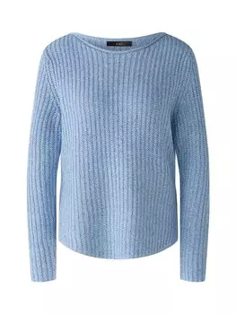 Пуловер Oui NAOLIN Baumwollmischung, цвет lt blue white