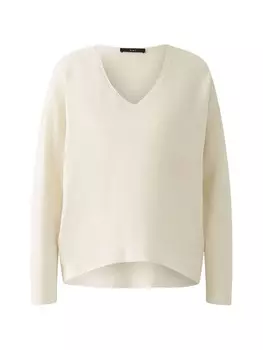 Пуловер Oui Viskosemischung, белый