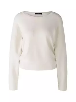 Пуловер Oui Viskosemischung, белый