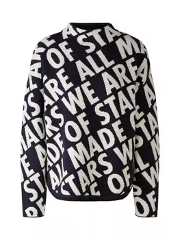 Пуловер Oui Viskosemischung, цвет dk blue white