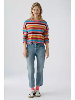 Пуловер Oui Woll-Pullover, красочный