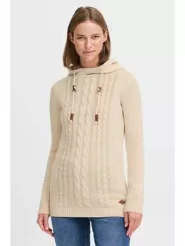 Пуловер Oxmo Strickpullover OXCable 21300568ME Strickpulli lang geschnitten, бежевый