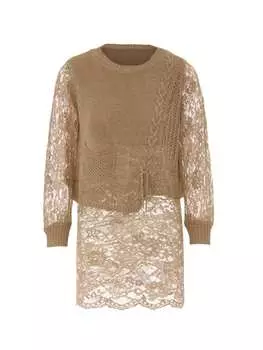 Пуловер paino, серо-коричневый