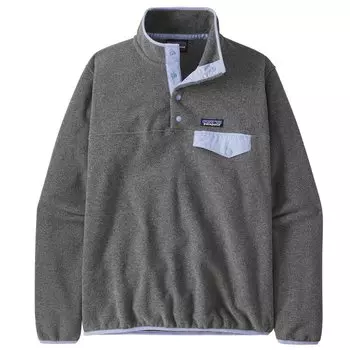 Пуловер Patagonia Lightweight Synchilla Snap-T Fleece, цвет Nickel w/Pale Periwinkle