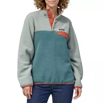 Пуловер Patagonia Lightweight Synchilla Snap-T Fleece, цвет Nouveau Green w/Sleet Green