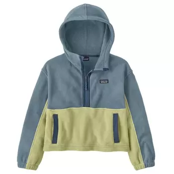 Пуловер Patagonia Microdini Cropped Hoodie Fleece, цвет Light Plume Grey