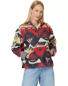 Пуловер Pendleton Half Zip Chamois Pullover, цвет Nehalem Navy/Red Multi