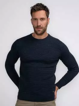 Пуловер Petrol Industries Pullover mit Zopfmuster Talkeetna, синий