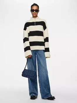 Пуловер Pieces Nalini, цвет creme/schwarz