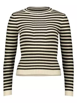 Пуловер Pieces Pullover Crista, цвет Creme/Schwarz