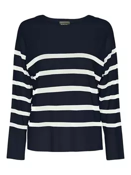 Пуловер Pieces Sia, цвет dunkelblau/wei