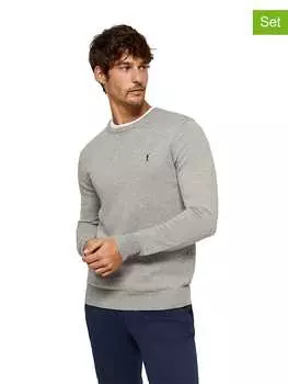 Пуловер Polo Club, цвет hellgrau/schwarz