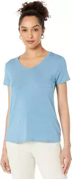 Пуловер Prana Foundation Short Sleeve V-Neck, цвет Sea Mist Heather