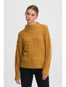 Пуловер PULZ Jeans, коричневый