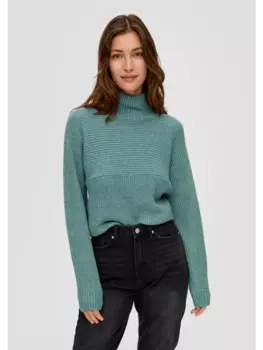 Пуловер QS, бирюзовый