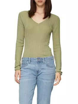 Пуловер QS by sOliver, зеленый