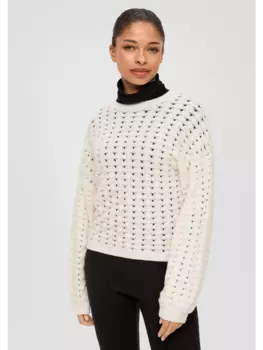 Пуловер QS, кремовый