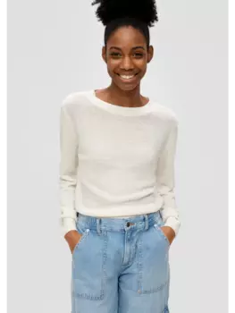 Пуловер QS, кремовый