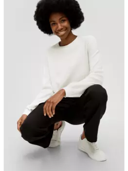 Пуловер QS, кремовый