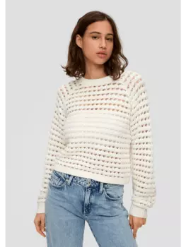 Пуловер QS, кремовый