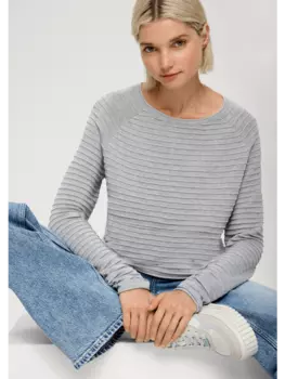 Пуловер QS, серый