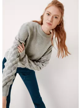 Пуловер QS, серый