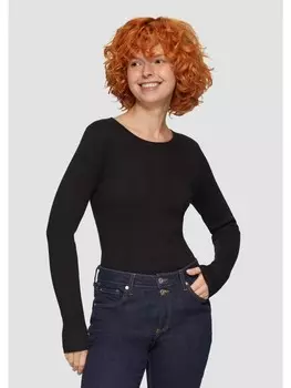 Пуловер QS Strick langarm, черный