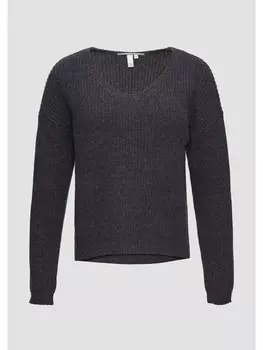 Пуловер QS Strick langarm, черный