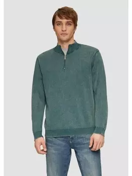 Пуловер QS Strick langarm, цвет petrol