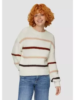 Пуловер QS Strick langarm, кремовый