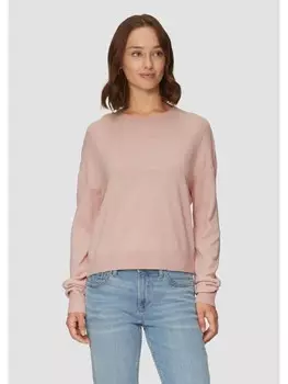 Пуловер QS Strick langarm, розовый