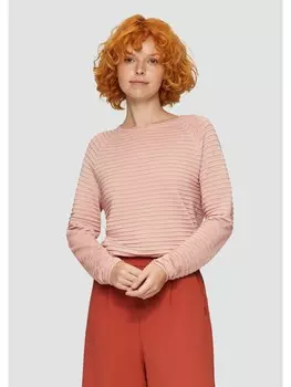 Пуловер QS Strick langarm, розовый