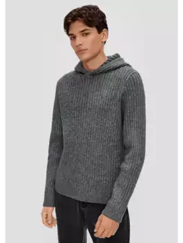 Пуловер QS Strick langarm, серый