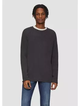 Пуловер QS Strick langarm, серый