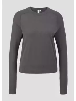Пуловер QS Strick langarm, серый