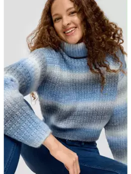 Пуловер QS Strick langarm, синий