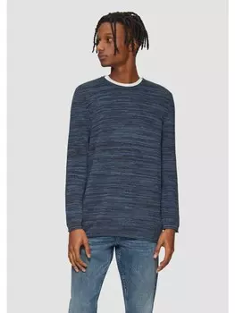 Пуловер QS Strick langarm, синий