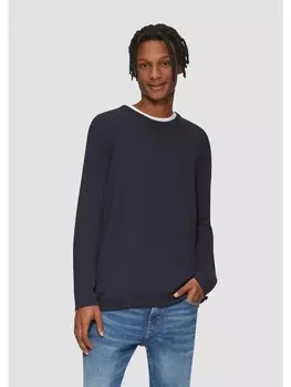 Пуловер QS Strick langarm, синий